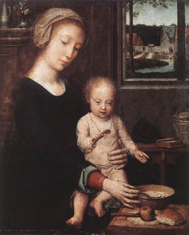 DAVID, Gerard Madonna and Child with the Milk Soup dgw Sweden oil painting art